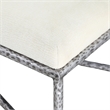 Meridian Furniture Valley Cream Chenille Fabric Bench