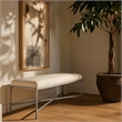 Meridian Furniture Valley Cream Chenille Fabric Bench