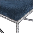 Meridian Furniture Valley Navy Chenille Fabric Bench