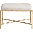 Meridian Furniture Valley Beige Chenille Fabric Bench