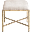 Meridian Furniture Valley Beige Chenille Fabric Bench