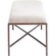 Meridian Furniture Valley Beige Chenille Fabric Bench
