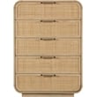 Meridian Furniture Windsor Natural Solid Wood And Natural Cane Chest
