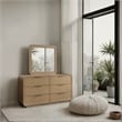 Meridian Furniture Windsor Solid Wood And Natural Cane Mirror