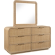 Meridian Furniture Windsor Solid Wood And Natural Cane Mirror