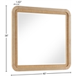 Meridian Furniture Windsor Solid Wood And Natural Cane Mirror