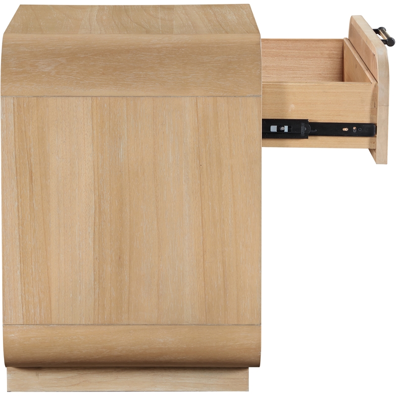 Meridian Furniture Windsor Solid Wood And Natural Cane Night Stand