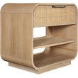 Meridian Furniture Windsor Solid Wood And Natural Cane Night Stand