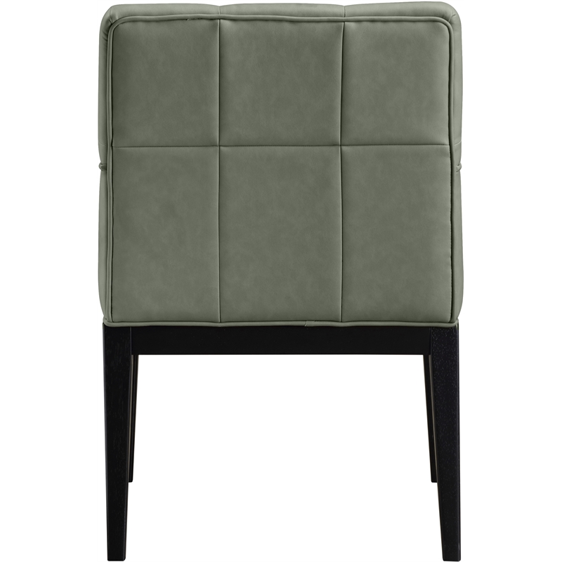 Meridian Furniture Adrian Green Vegan Leather Dining Arm Chair (Set of 2)