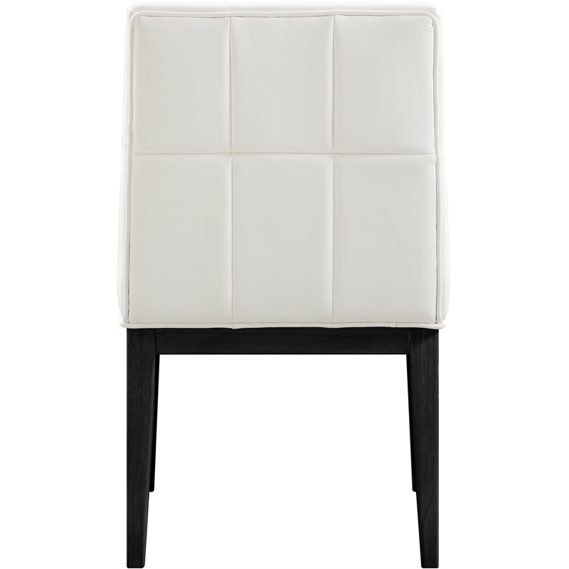 Meridian Furniture Adrian Cream Vegan Leather Dining Side Chair (Set of 2)