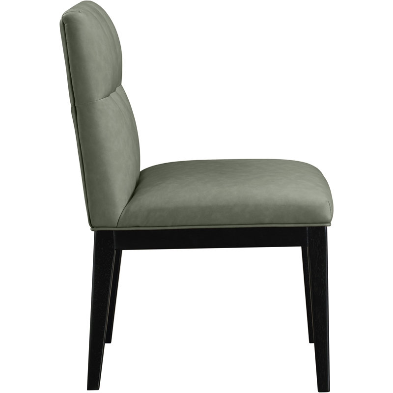 Meridian Furniture Adrian Green Vegan Leather Dining Side Chair (Set of 2)