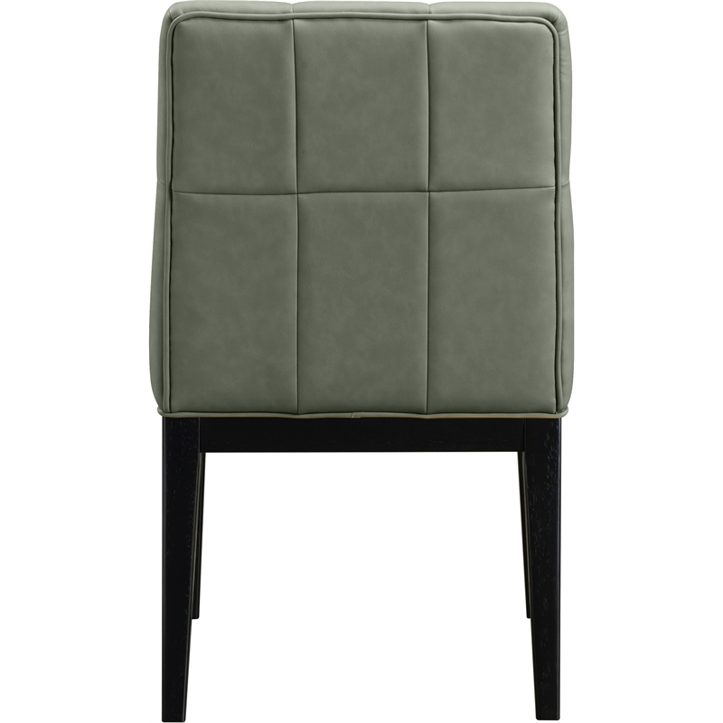 Meridian Furniture Adrian Green Vegan Leather Dining Side Chair (Set of 2)