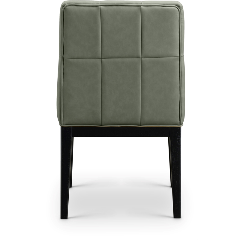 Meridian Furniture Adrian Green Vegan Leather Dining Side Chair (Set of 2)