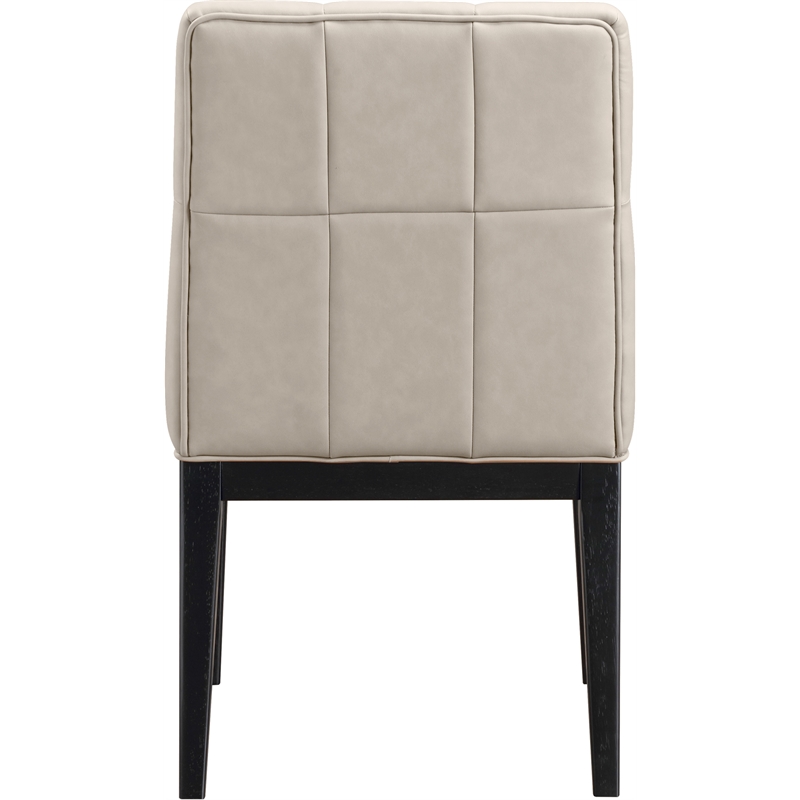Meridian Furniture Adrian Taupe Vegan Leather Dining Side Chair (Set of 2)