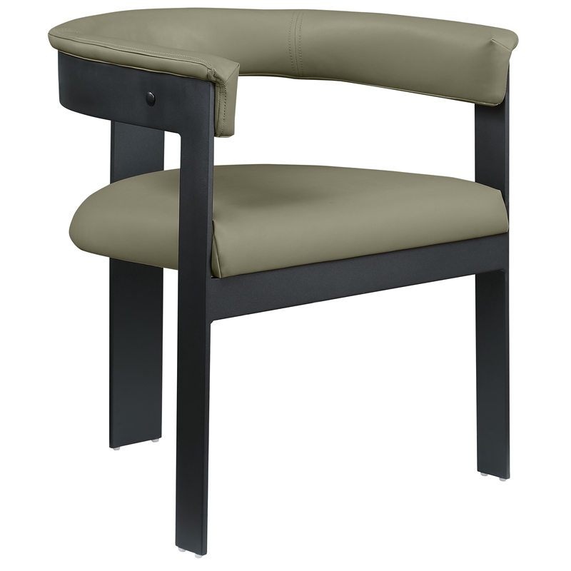 Meridian Furniture Romeo Olive Green Vegan Leather Dining Chair (Set of 2)