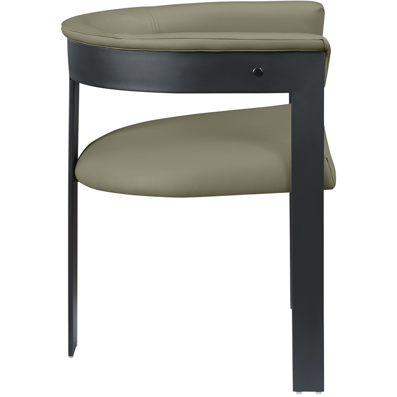 Meridian Furniture Romeo Olive Green Vegan Leather Dining Chair (Set of 2)