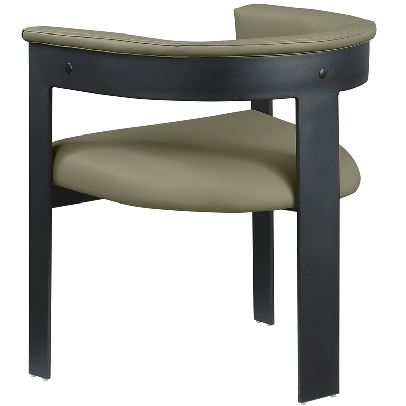 Meridian Furniture Romeo Olive Green Vegan Leather Dining Chair (Set of 2)