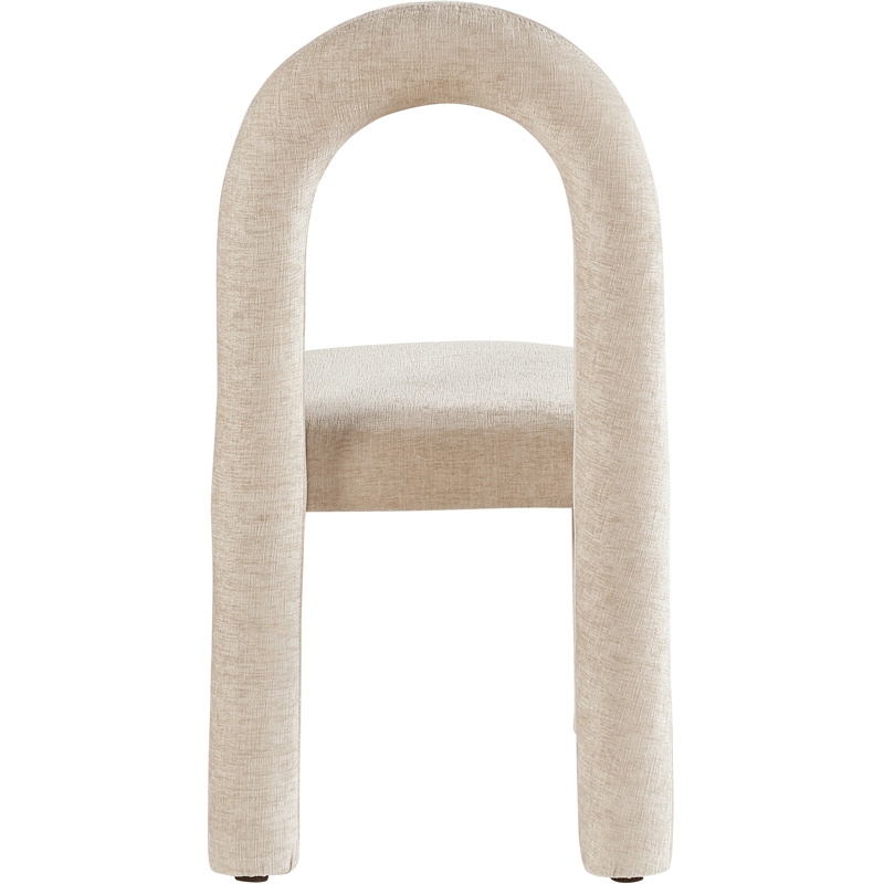 Meridian Furniture Amari Beige Chenille Fabric Dining Chair (Set of 2)