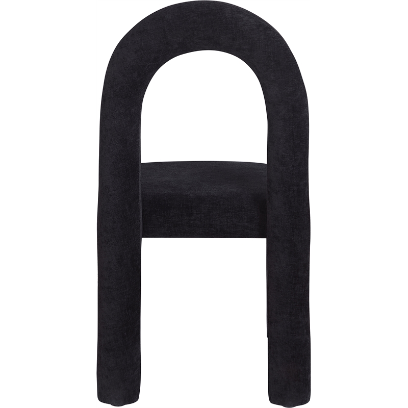 Meridian Furniture Amari Black Chenille Fabric Dining Chair (Set of 2)