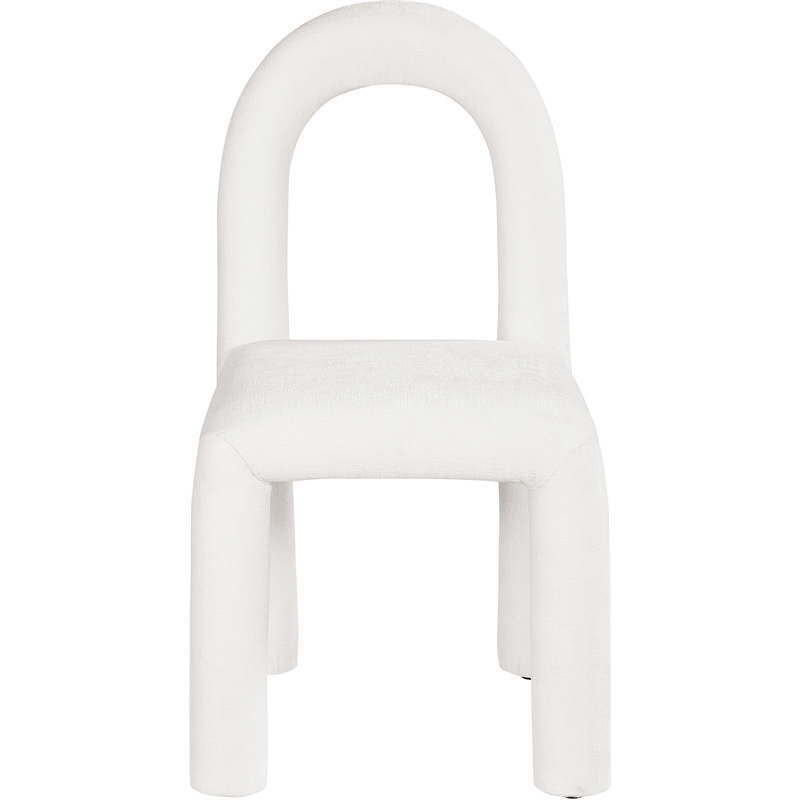 Meridian Furniture Amari Cream Chenille Fabric Dining Chair (Set of 2)