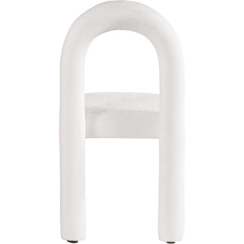 Meridian Furniture Amari Cream Chenille Fabric Dining Chair (Set of 2)