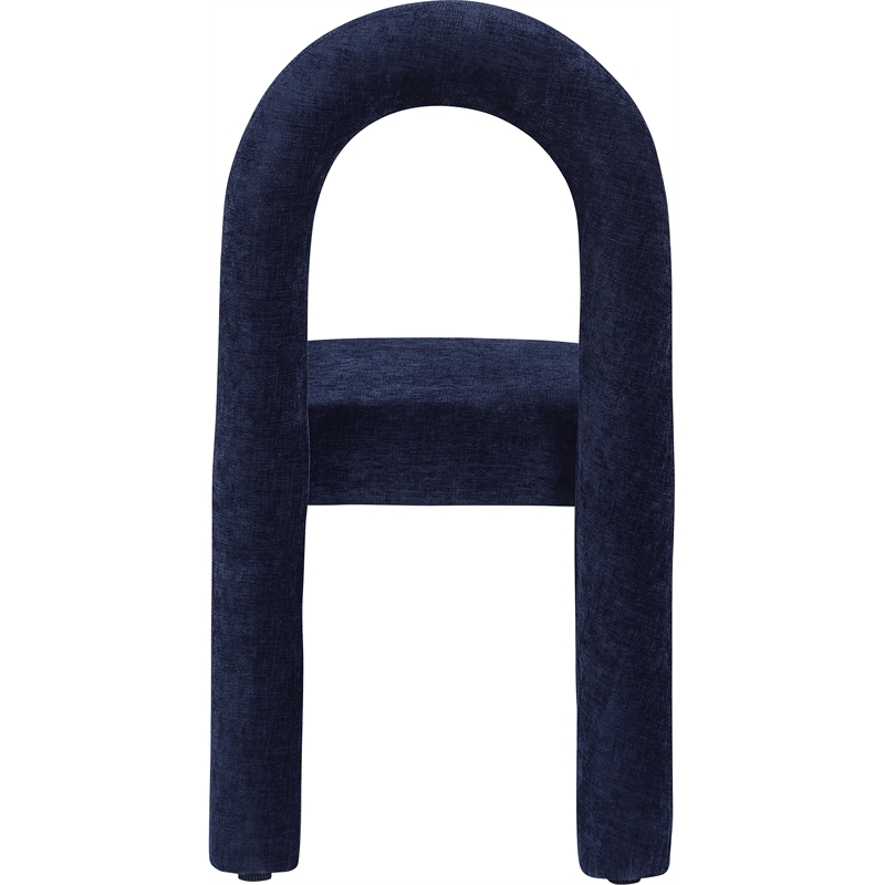 Meridian Furniture Amari Navy Chenille Fabric Dining Chair (Set of 2)