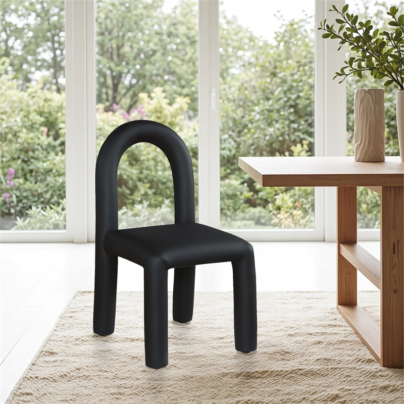 Meridian Furniture Amari Black Vegan Leather Dining Chair (Set of 2)