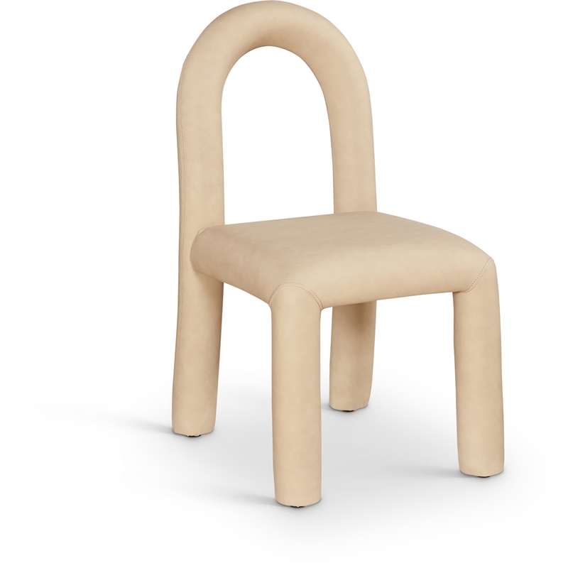 Meridian Furniture Amari Tan Vegan Leather Dining Chair (Set of 2)