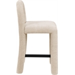 Meridian Furniture Amari Beige Chenille Fabric Stool