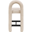 Meridian Furniture Amari Beige Chenille Fabric Stool