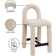 Meridian Furniture Amari Beige Chenille Fabric Stool