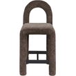 Meridian Furniture Amari Brown Chenille Fabric Stool
