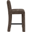 Meridian Furniture Amari Brown Chenille Fabric Stool