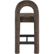 Meridian Furniture Amari Brown Chenille Fabric Stool