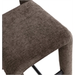 Meridian Furniture Amari Brown Chenille Fabric Stool