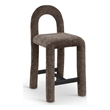 Meridian Furniture Amari Brown Chenille Fabric Stool