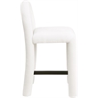 Meridian Furniture Amari Cream Chenille Fabric Stool