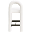 Meridian Furniture Amari Cream Chenille Fabric Stool