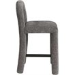 Meridian Furniture Amari Grey Chenille Fabric Stool