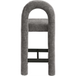 Meridian Furniture Amari Grey Chenille Fabric Stool
