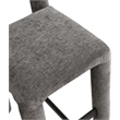 Meridian Furniture Amari Grey Chenille Fabric Stool