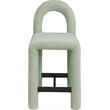 Meridian Furniture Amari Mint Chenille Fabric Stool