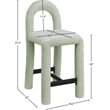 Meridian Furniture Amari Mint Chenille Fabric Stool