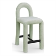 Meridian Furniture Amari Mint Chenille Fabric Stool