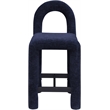 Meridian Furniture Amari Navy Chenille Fabric Stool