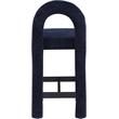 Meridian Furniture Amari Navy Chenille Fabric Stool