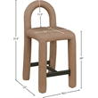 Meridian Furniture Amari Brown Vegan Leather Stool