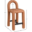 Meridian Furniture Amari Cognac Vegan Leather Stool