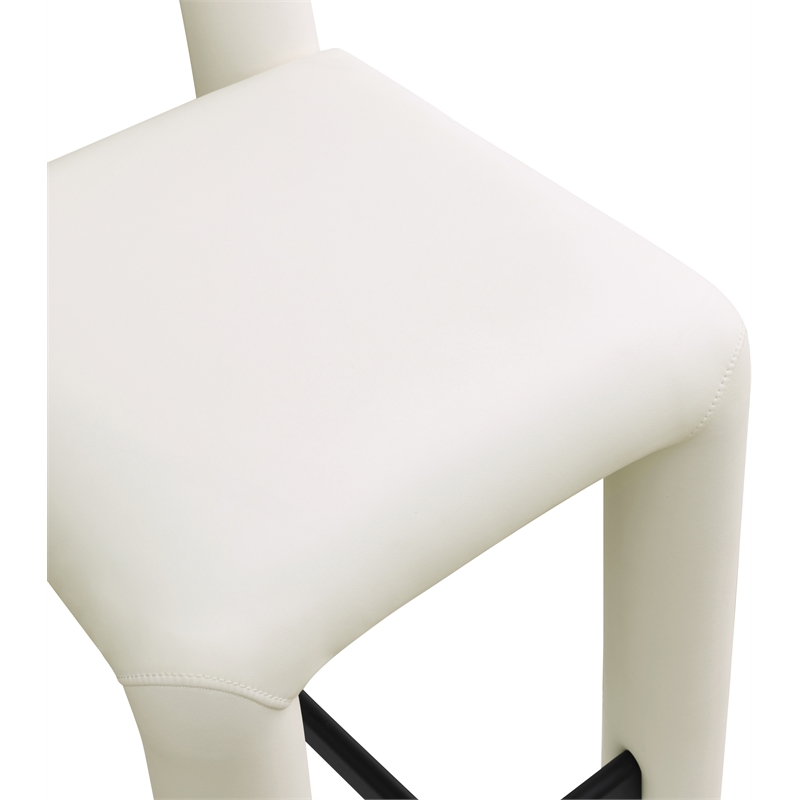 Meridian Furniture Amari Cream Vegan Leather Stool