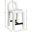 Meridian Furniture Amari Cream Vegan Leather Stool
